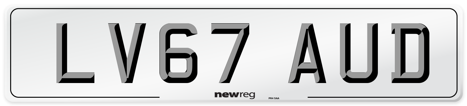 LV67 AUD Number Plate from New Reg